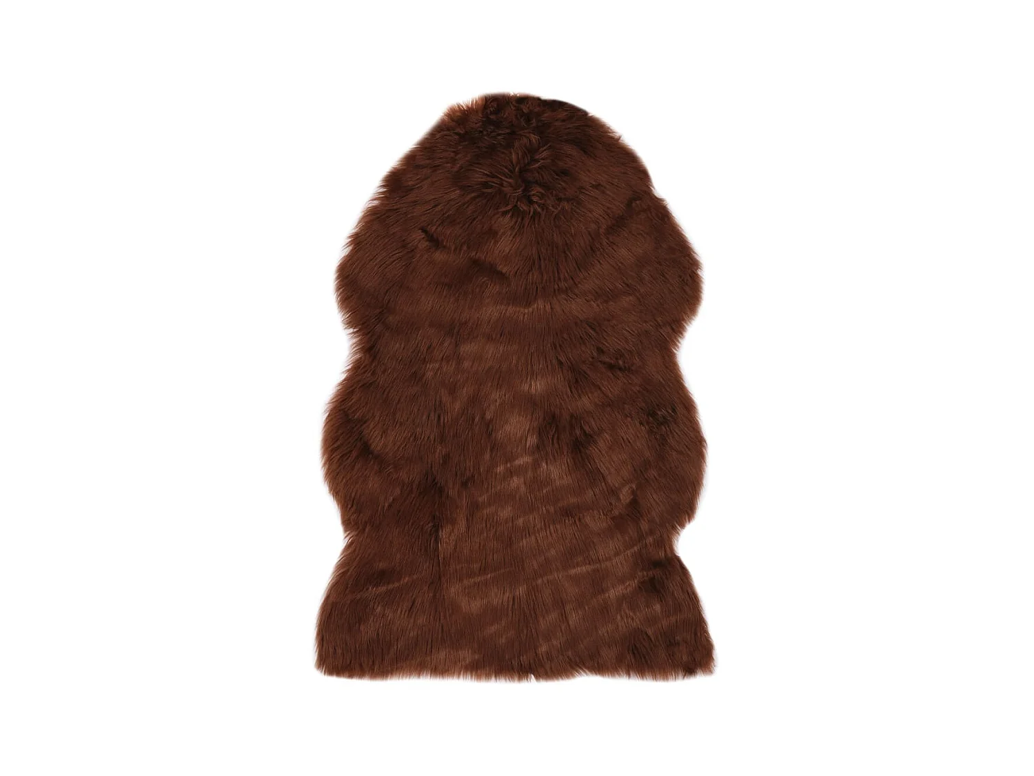 Tapis 60 x 90 cm Peau de mouton synthétique Marron QBH23244