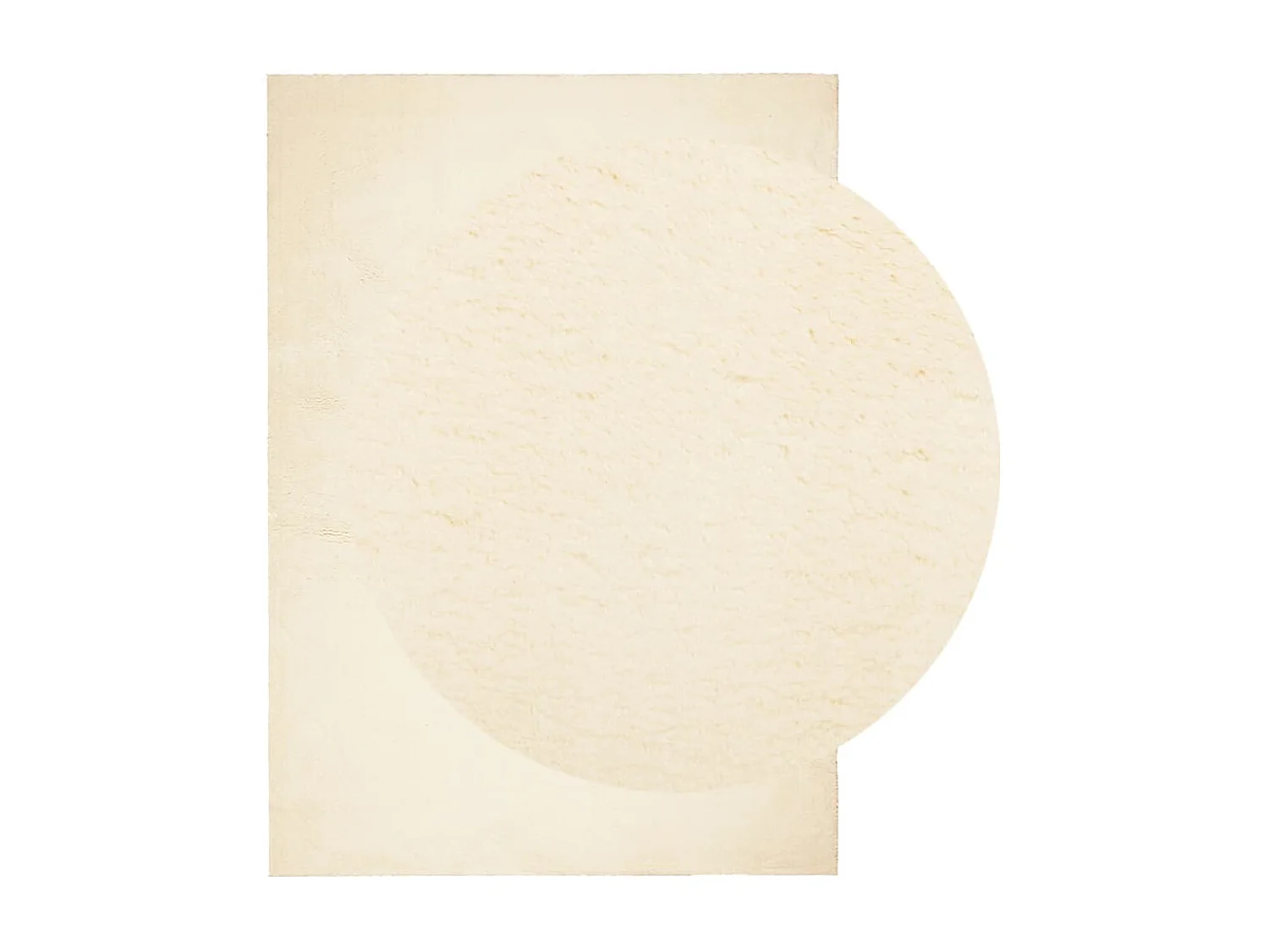 Tapis HUARTE à poils courts doux et lavable crème 120x170 cm QBH53575