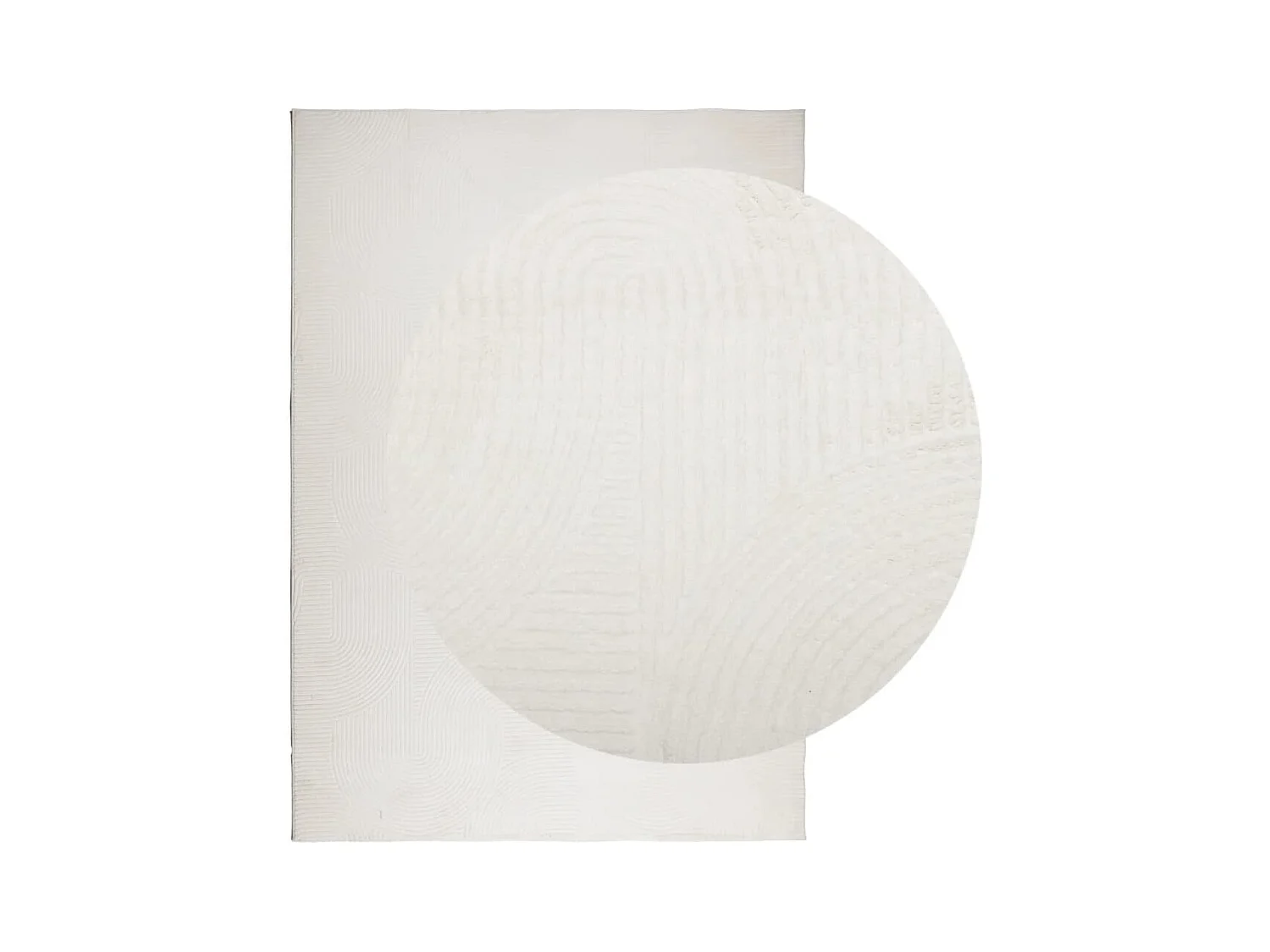 Tapis IZA poils courts style scandinave crème 120x170 cm QBH94099