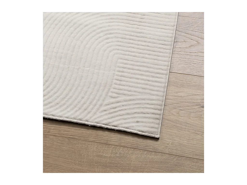 Tapis IZA poils courts style scandinave crème 120x170 cm QBH94099