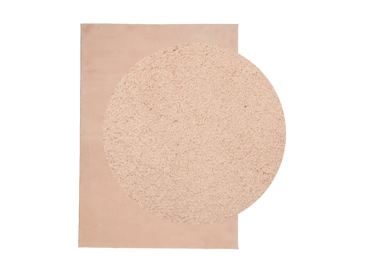 Alfombra de pelo corto suave lavable HUARTE rosado 120x170 cm ES38431