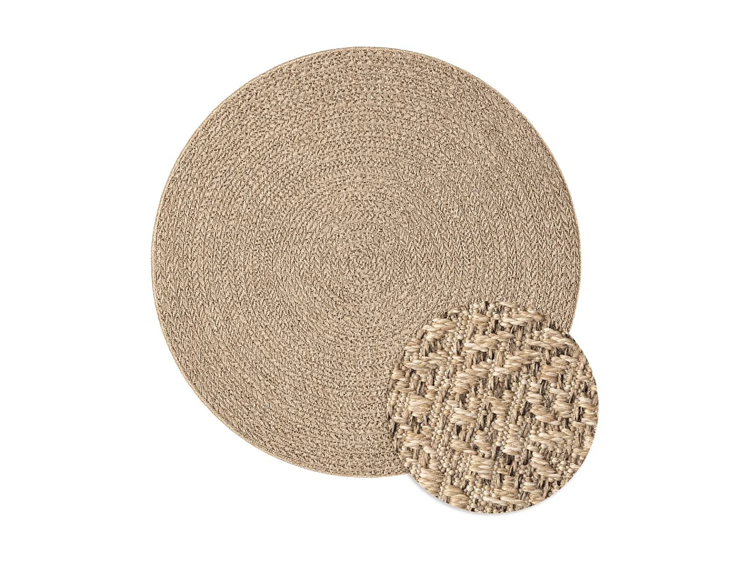 Tapis 160 cm aspect jute intérieur et extérieur QBH36306