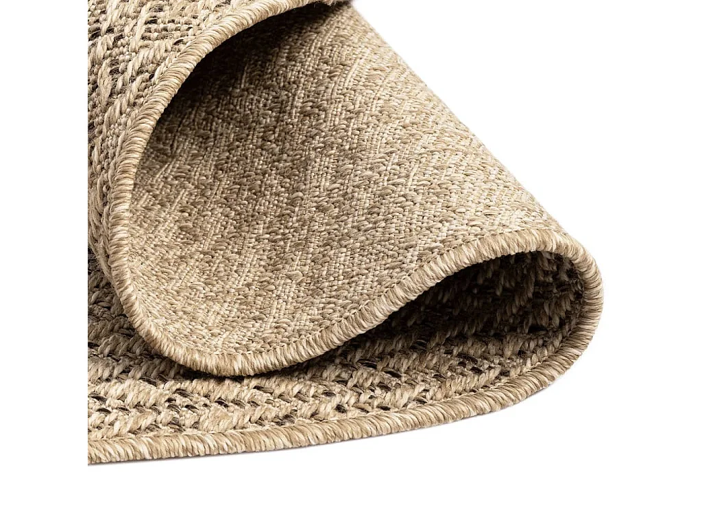 Tapis 160 cm aspect jute intérieur et extérieur QBH36306