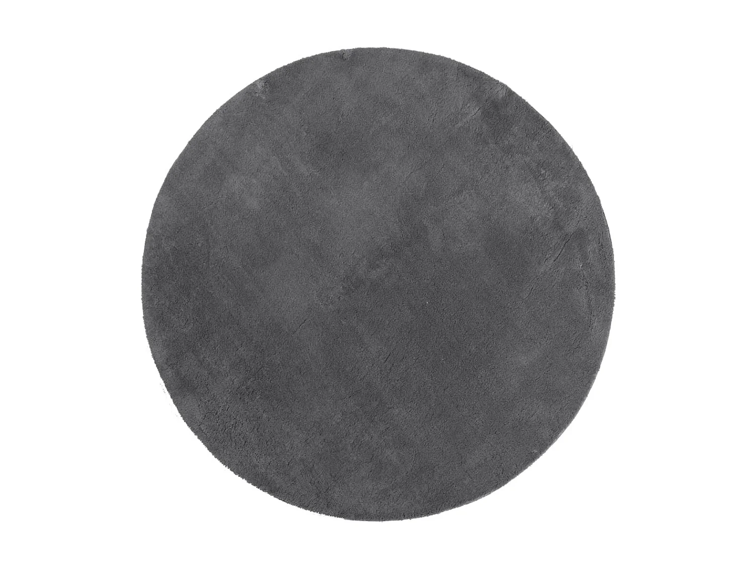 Tapis HUARTE à poils courts doux et lavable anthracite Ø 200 cm QBH72964