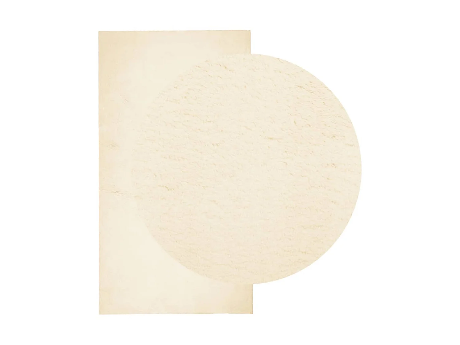 Tapis HUARTE à poils courts doux et lavable crème 60x110 cm QBH17488