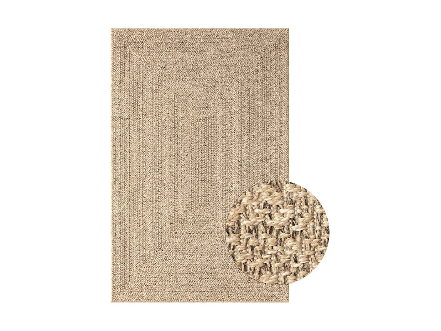 Tapis 160x230 cm aspect jute intérieur et extérieur QBH85208