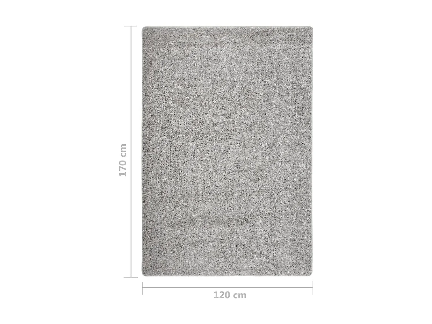 Tapis shaggy antidérapant Gris clair 120x170 cm QBH26262