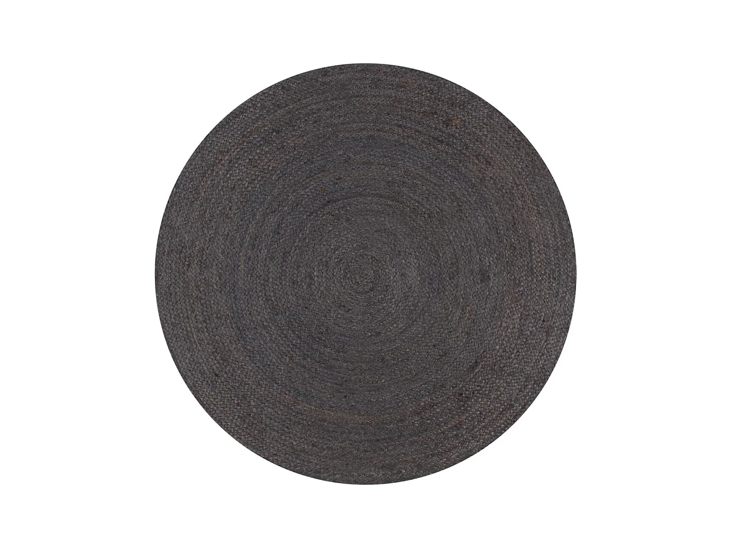 Tapis fait à la main Jute Rond 150 cm Gris foncé QBH63108