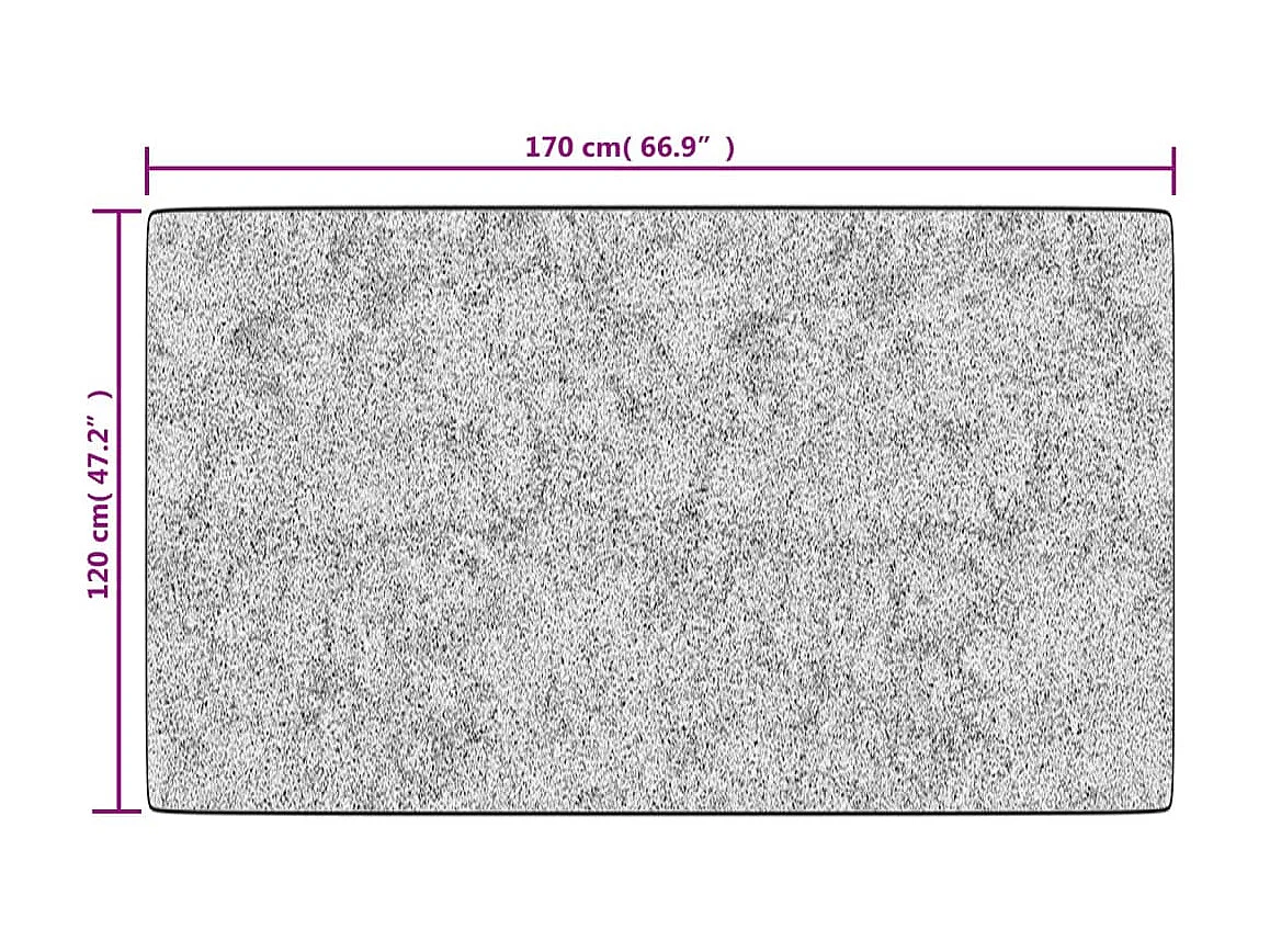 Tapis lavable noir et blanc 120x170 cm antidérapant QBH16046