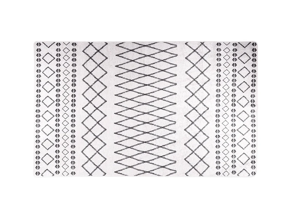 Tapis lavable noir et blanc 120x170 cm antidérapant QBH16046