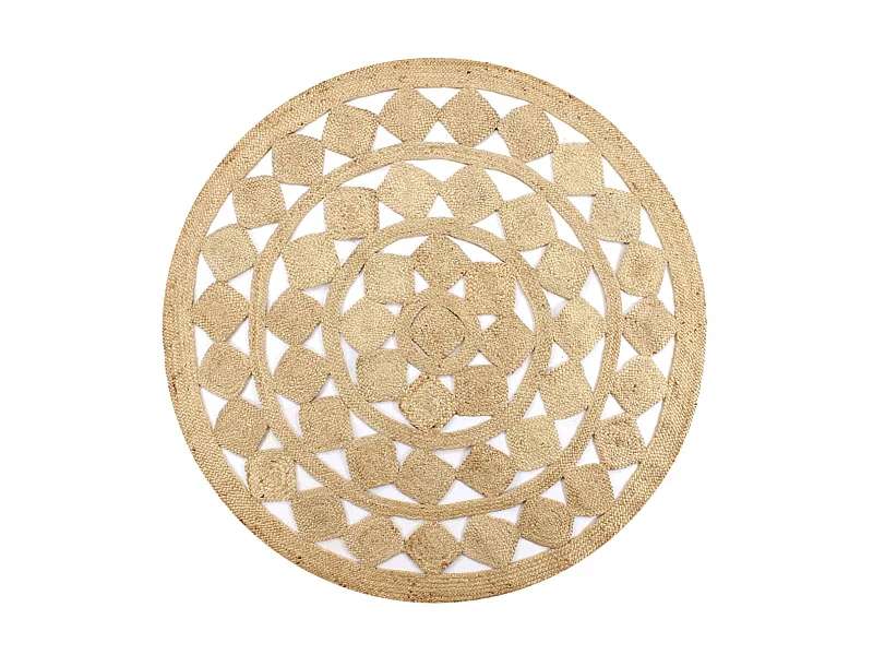 Tapis fait à la main Jute tressée 90 cm QBH13807