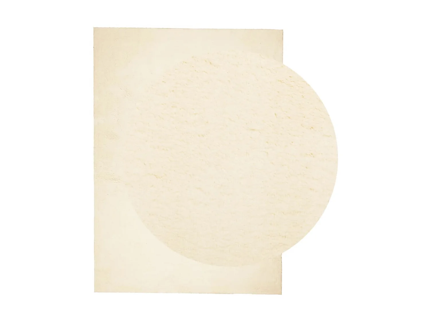 Tapis HUARTE à poils courts doux et lavable crème 240x340 cm QBH89423