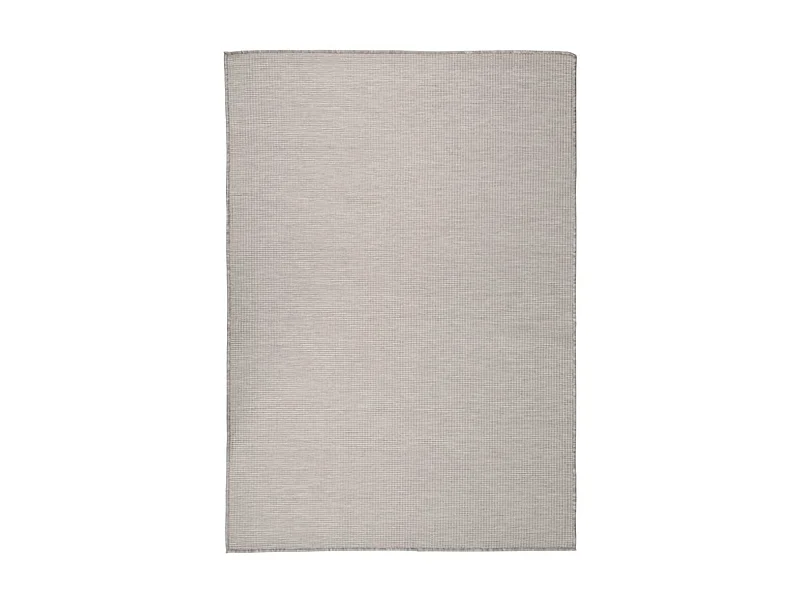 Tapis à tissage plat d'extérieur 140x200 cm Taupe QBH19251