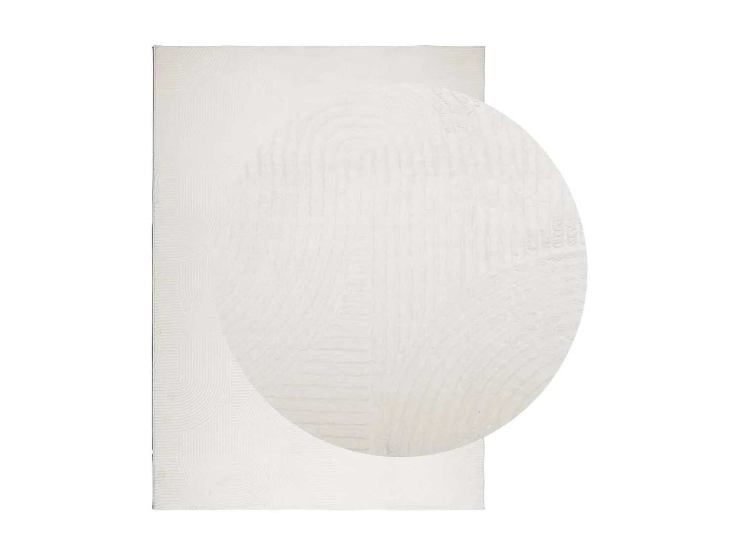 Tapis IZA poils courts style scandinave crème 200x280 cm QBH64222