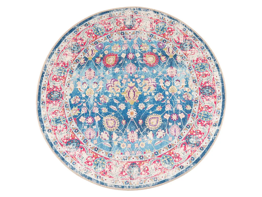 Tapis lavable multicolore Ø 120 cm antidérapant QBH10279