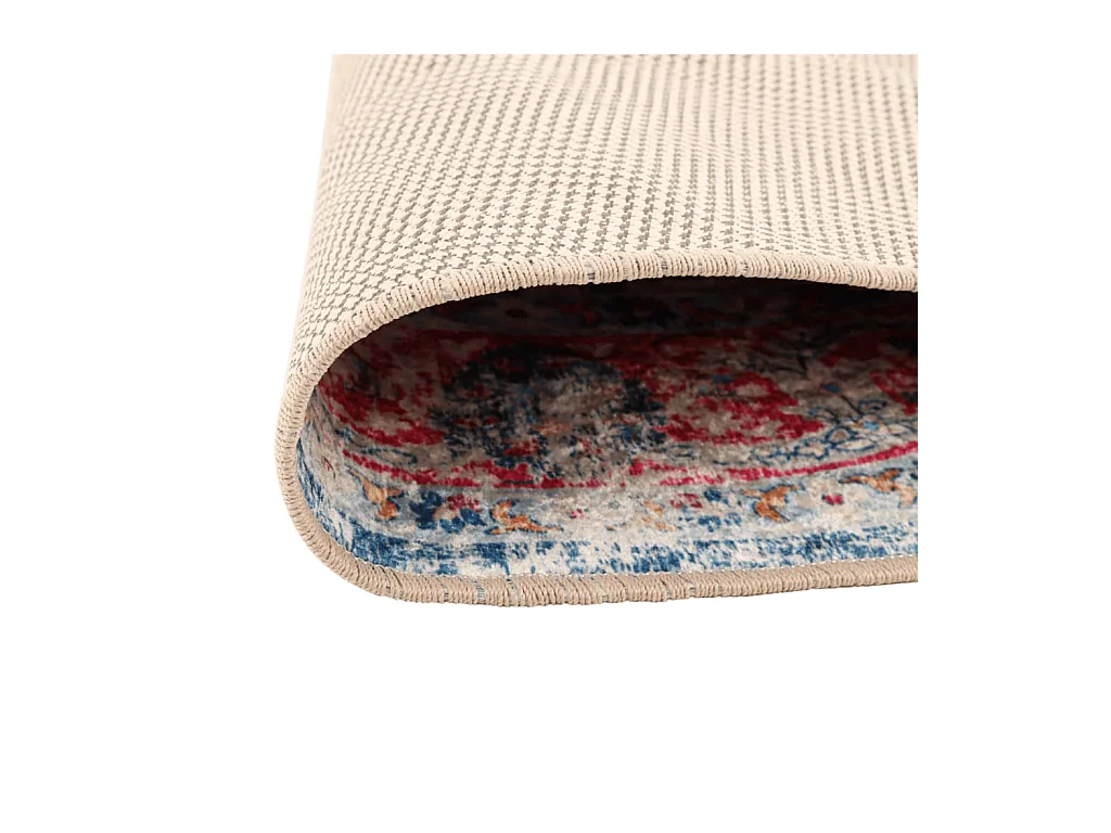 Vloerkleed wasbaar anti-slip Ø 120 cm meerkleurig NL704028