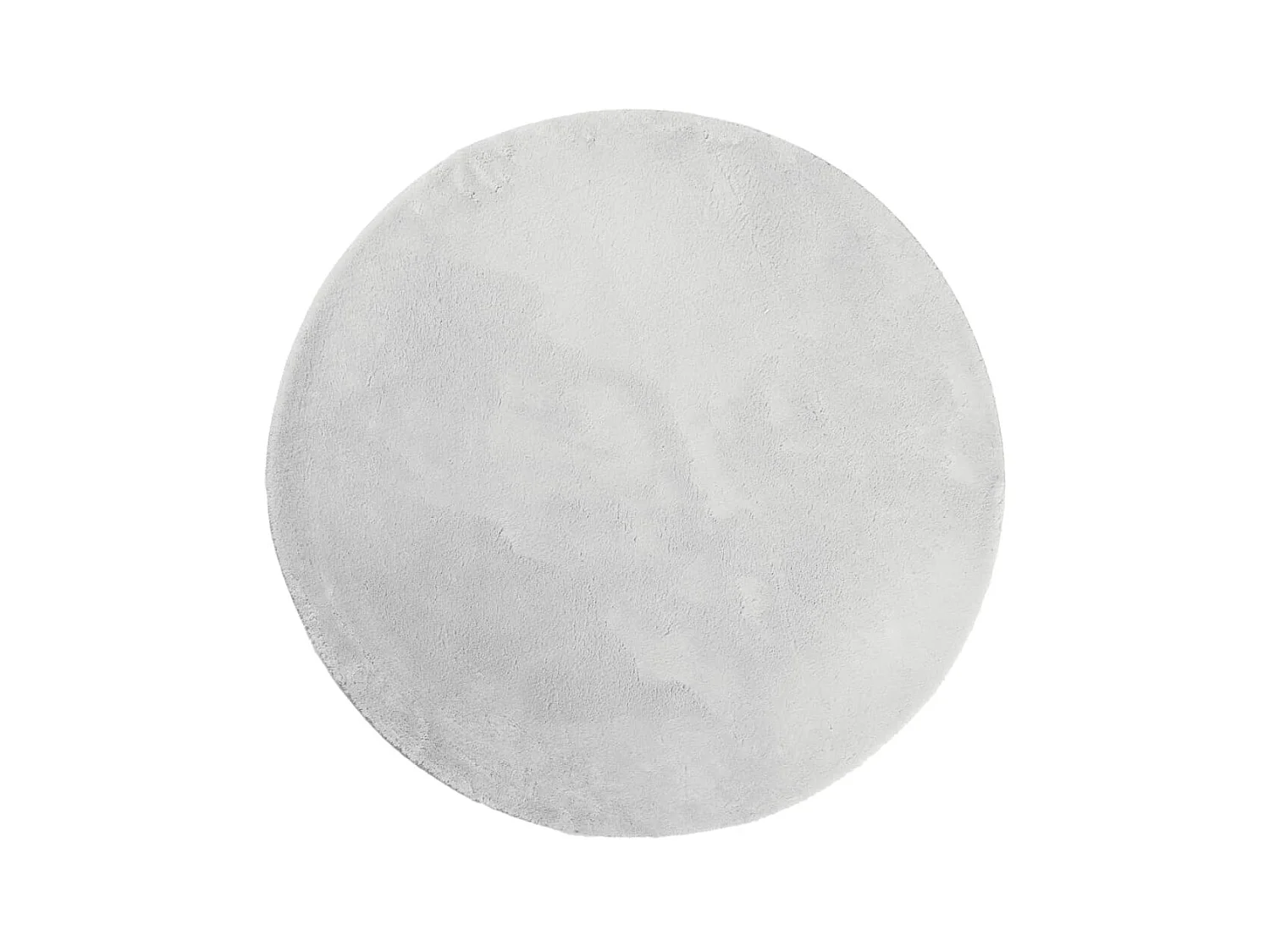 Alfombra de pelo corto suave lavable HUARTE gris Ø 80 cm ES21456