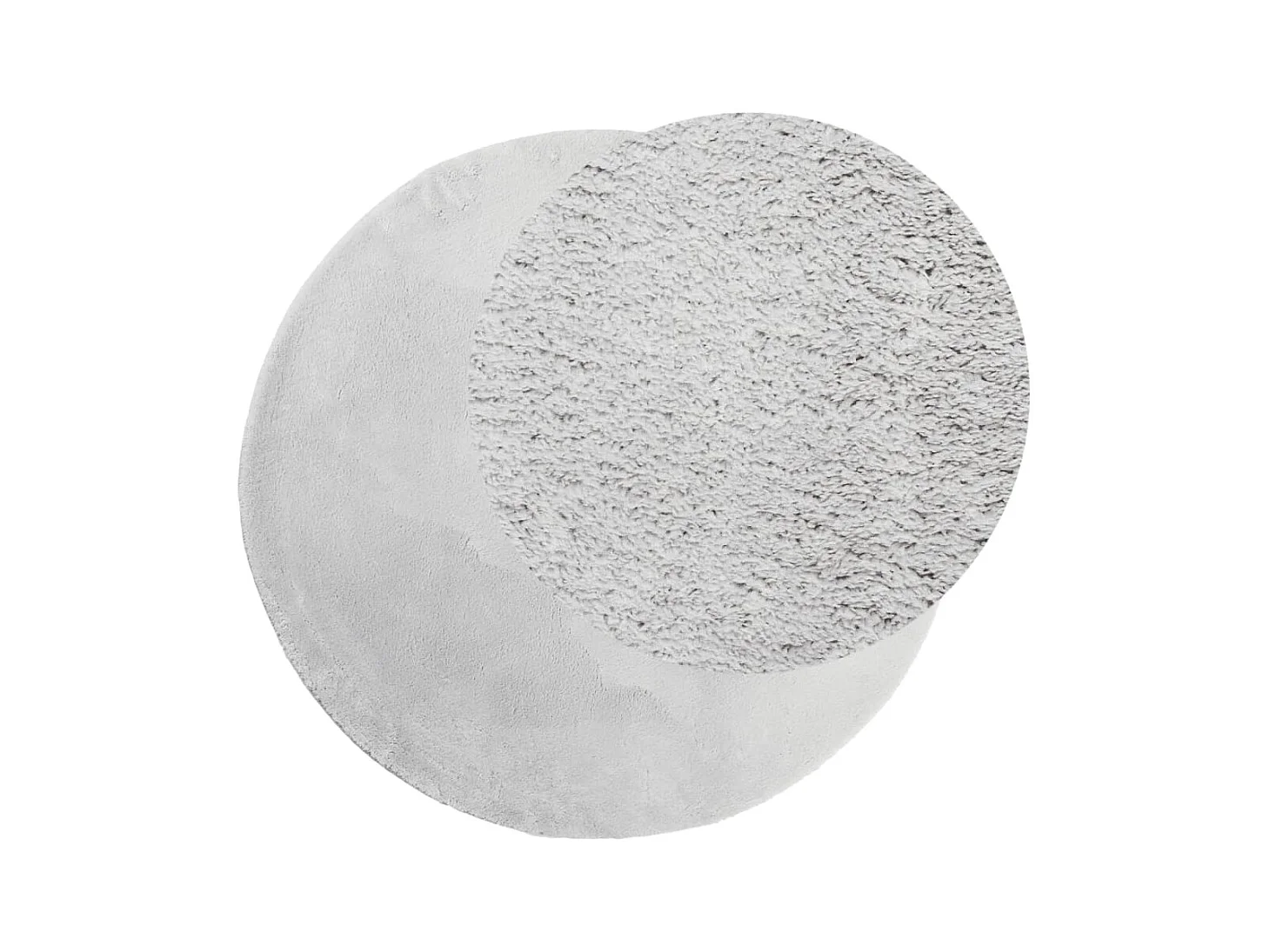 Alfombra de pelo corto suave lavable HUARTE gris Ø 80 cm ES21456