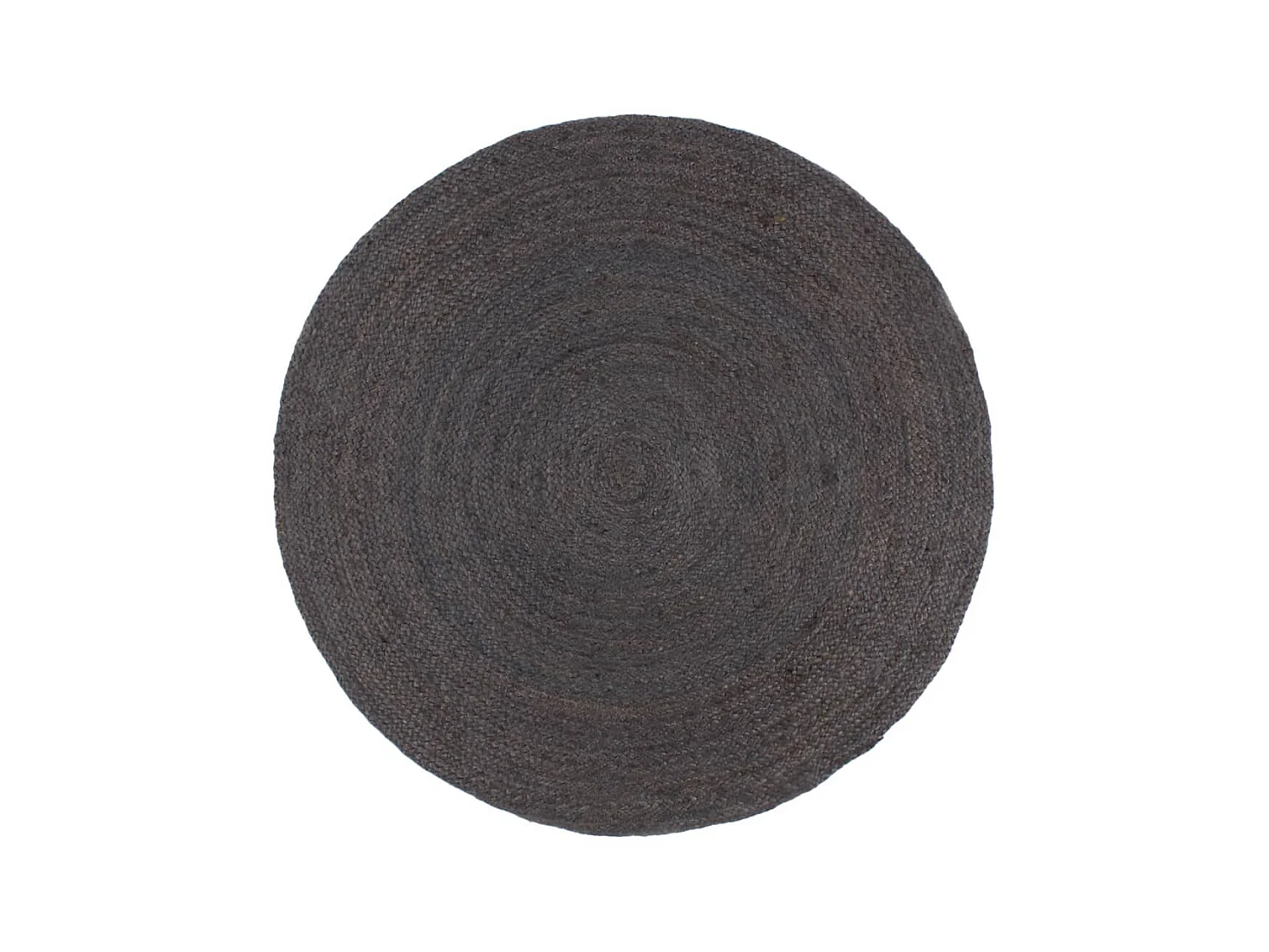 Tapis fait à la main Jute Rond 240 cm Gris foncé QBH92909