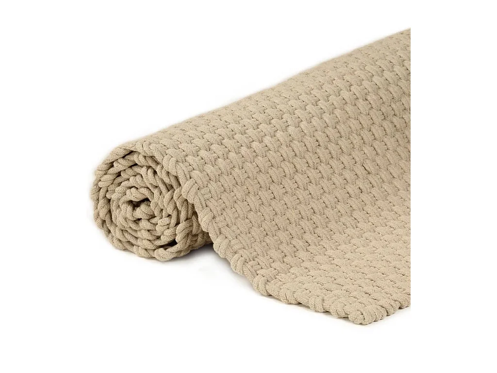 Alfombra rectangular algodón natural 160x230 cm ES88750