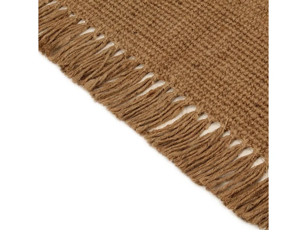 Vloerkleed met kwastjes 120x180 cm jute NL263711
