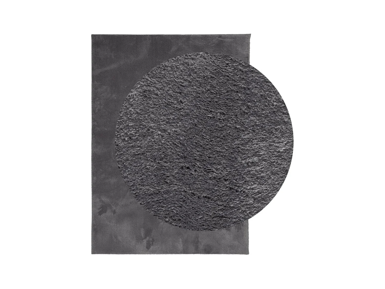 Alfombra de pelo corto suave lavable HUARTE antracita 200x280cm ES74059