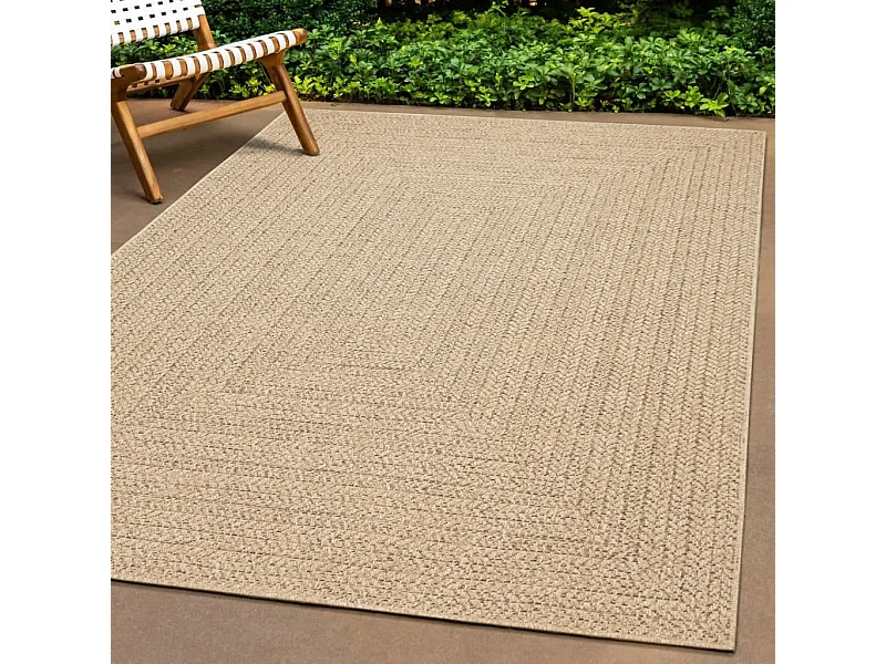 Vloerkleed ZIZUR binnen en buiten 200x290 cm jute look NL229139