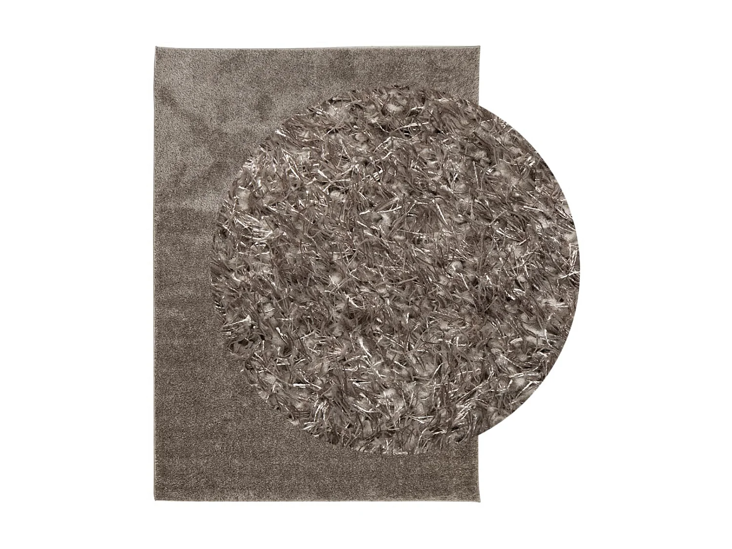 Tapis ISTAN à poils longs aspect brillant gris 200x280 cm QBH10596