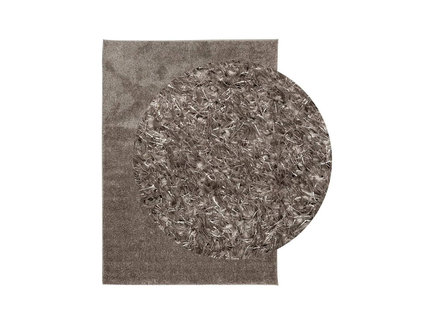 Alfombra pelo largo aspecto brillante ISTAN gris 200x280 cm ES61751