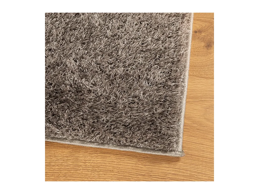 Alfombra pelo largo aspecto brillante ISTAN gris 200x280 cm ES61751
