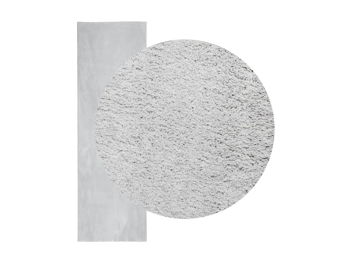 Tapis HUARTE à poils courts doux et lavable gris 80x250 cm QBH78767