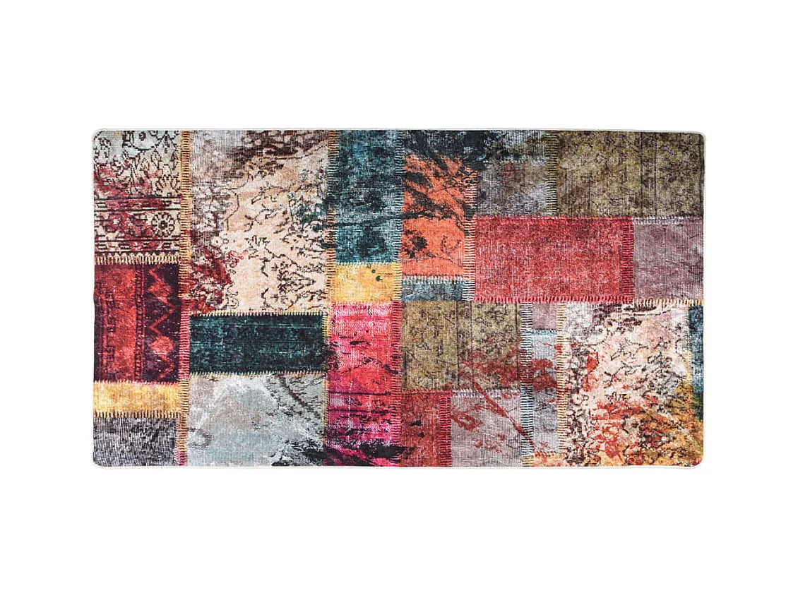 Tapis lavable antidérapant Patchwork 190x300 cm Multicolore QBH69162