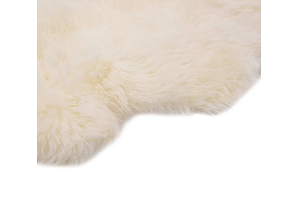 Tapis en peau de mouton 60 x 180 cm Blanc QBH80371