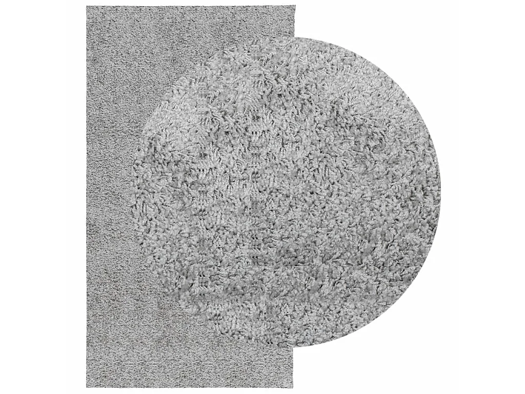 Vloerkleed PAMPLONA shaggy hoogpolig modern 80x150 cm grijs NL335118
