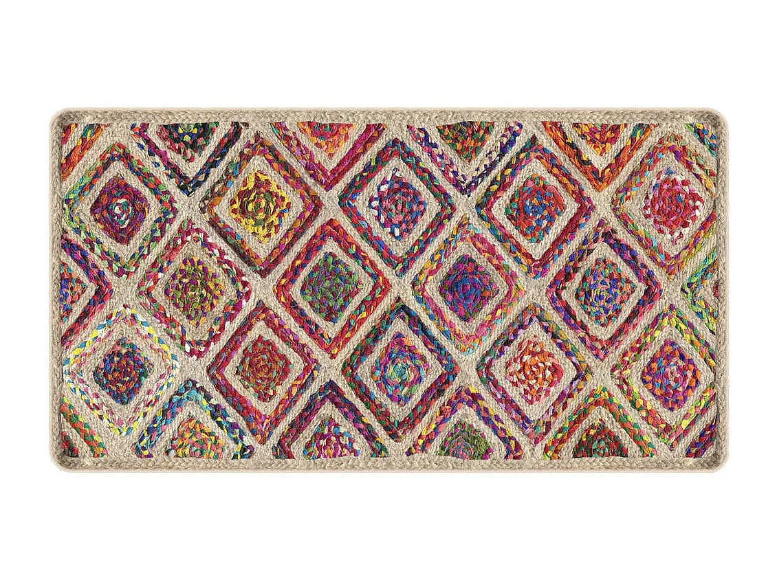 Tapis lavable multicolore 80x150 cm antidérapant QBH60091