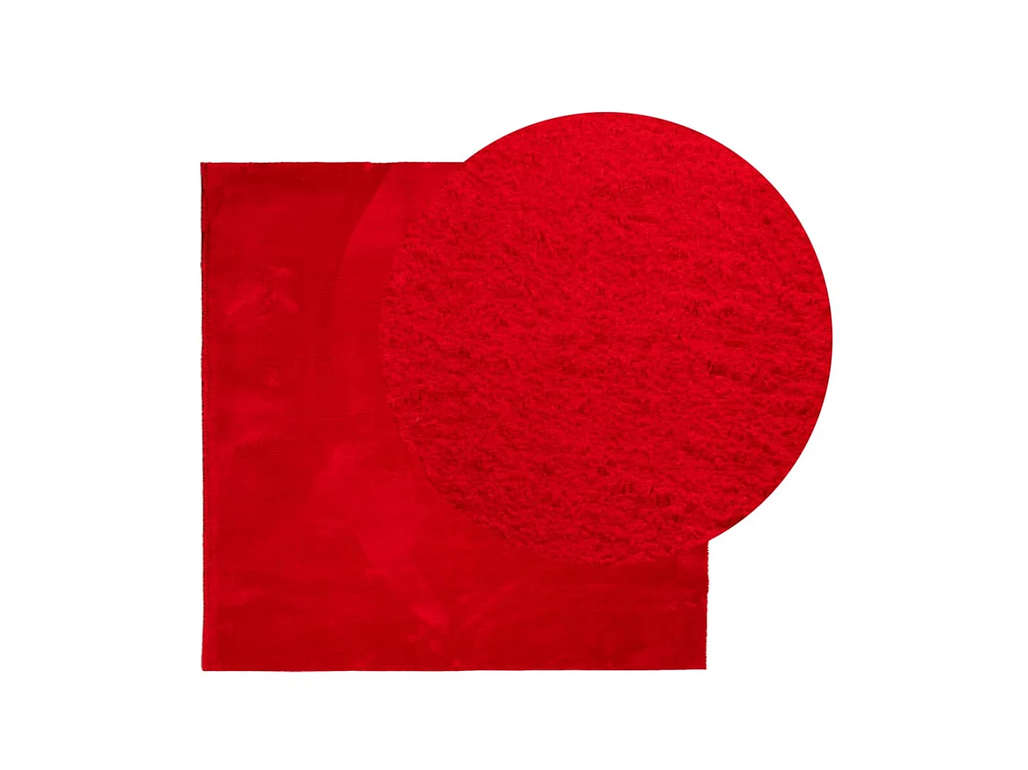 Tapete pelo curto macio e lavável HUARTE 200x200 cm vermelho PT554087