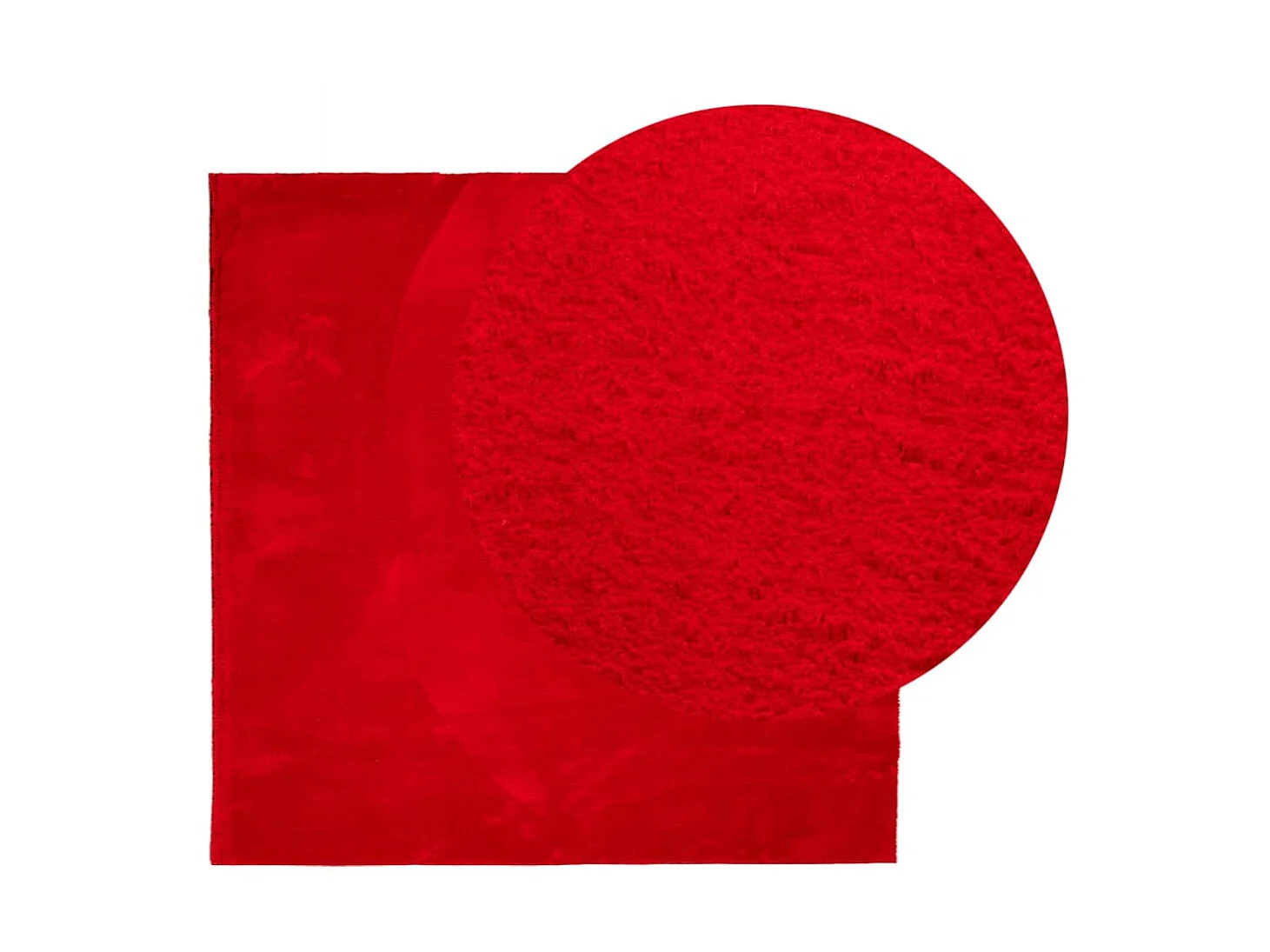 Vloerkleed HUARTE laagpolig zacht wasbaar 200x200 cm rood NL977358