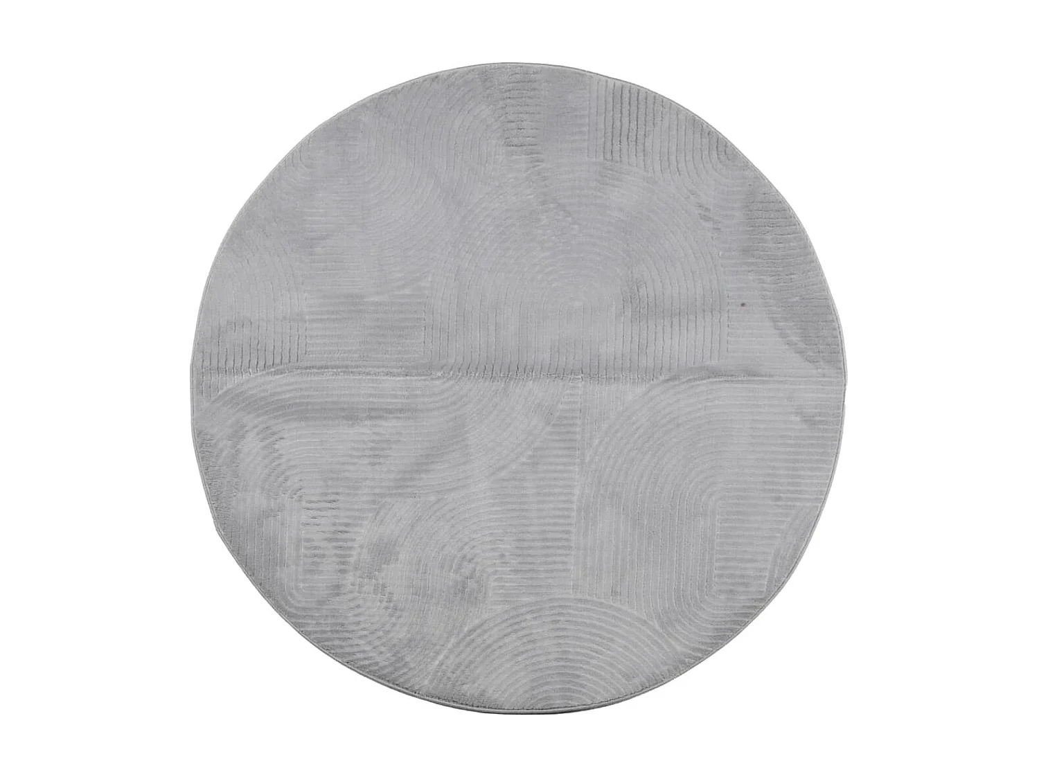 Tapis IZA poils courts style scandinave gris Ø 100 cm QBH78066