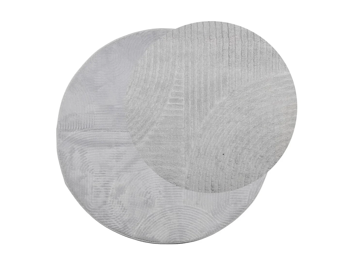 Tapis IZA poils courts style scandinave gris Ø 100 cm QBH78066