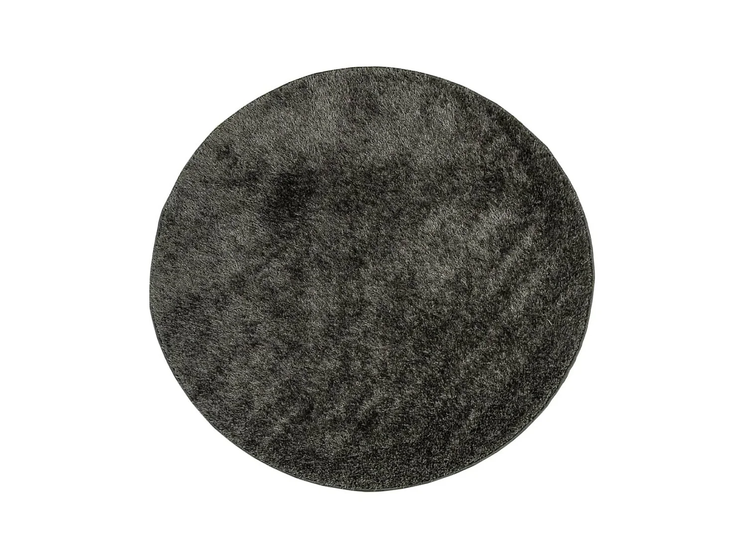 Tapete de pelo alto aspeto brilhante ISTAN Ø 200 cm antracite PT210260