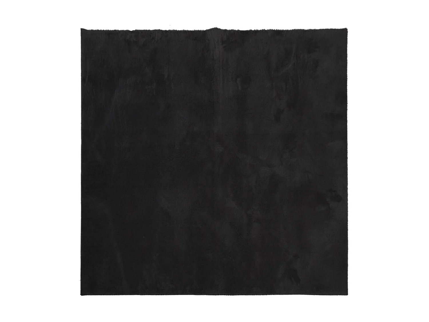 Tapis HUARTE à poils courts doux et lavable noir 160x160 cm QBH33793