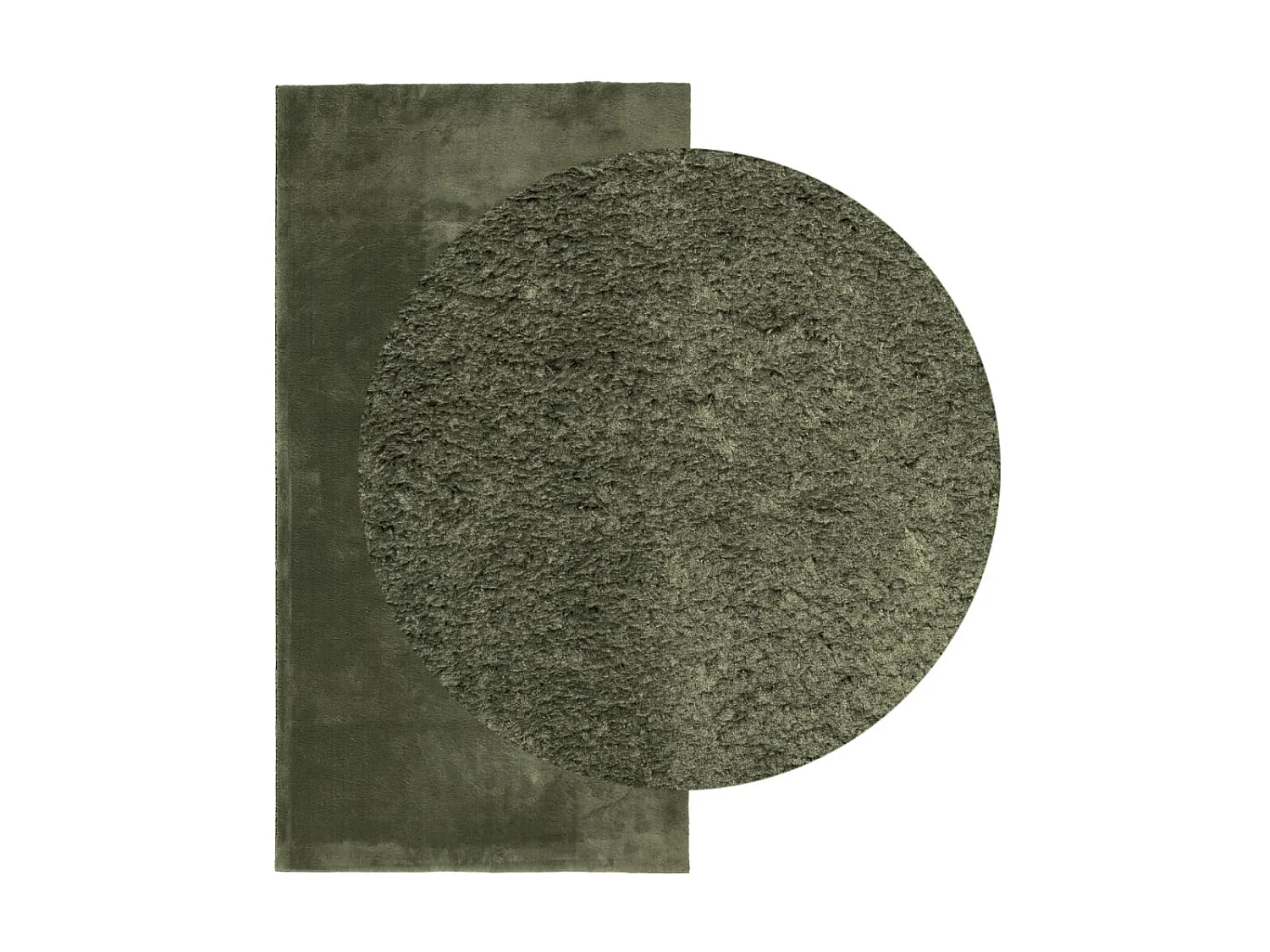 Tapis HUARTE à poils courts doux et lavable vert forêt 60x110cm QBH71668