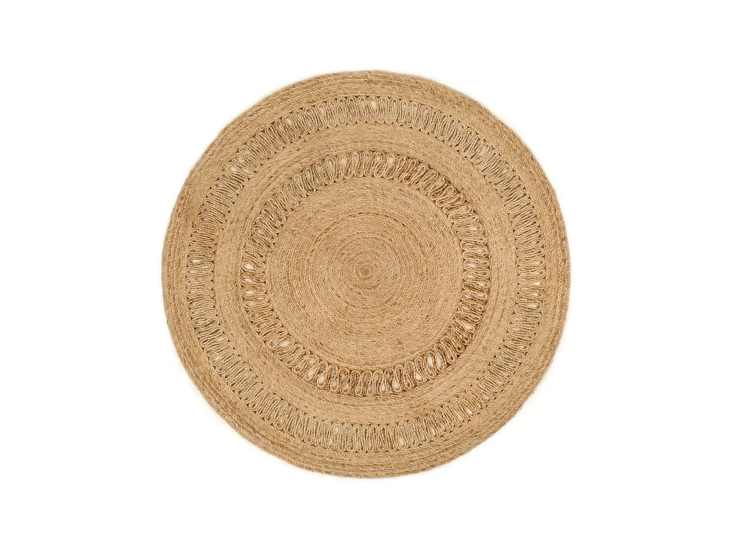 Tapijt rond 150 cm gevlochten jute NL589599