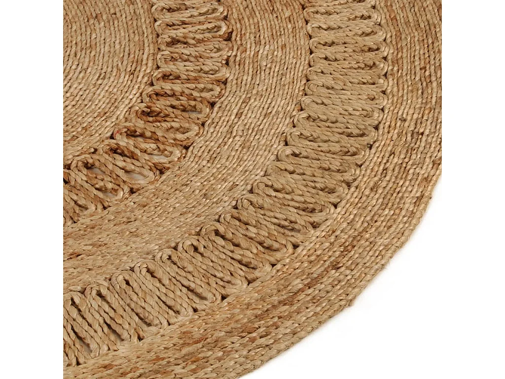 Tapijt rond 150 cm gevlochten jute NL589599