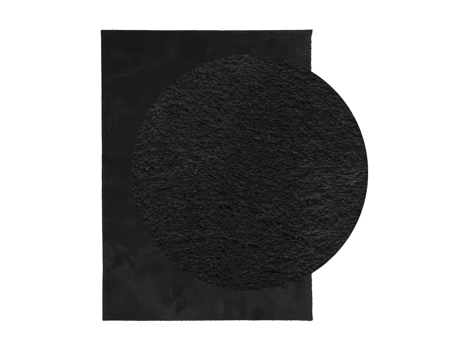 Tapete pelo curto macio e lavável HUARTE 120x170 cm preto PT732352