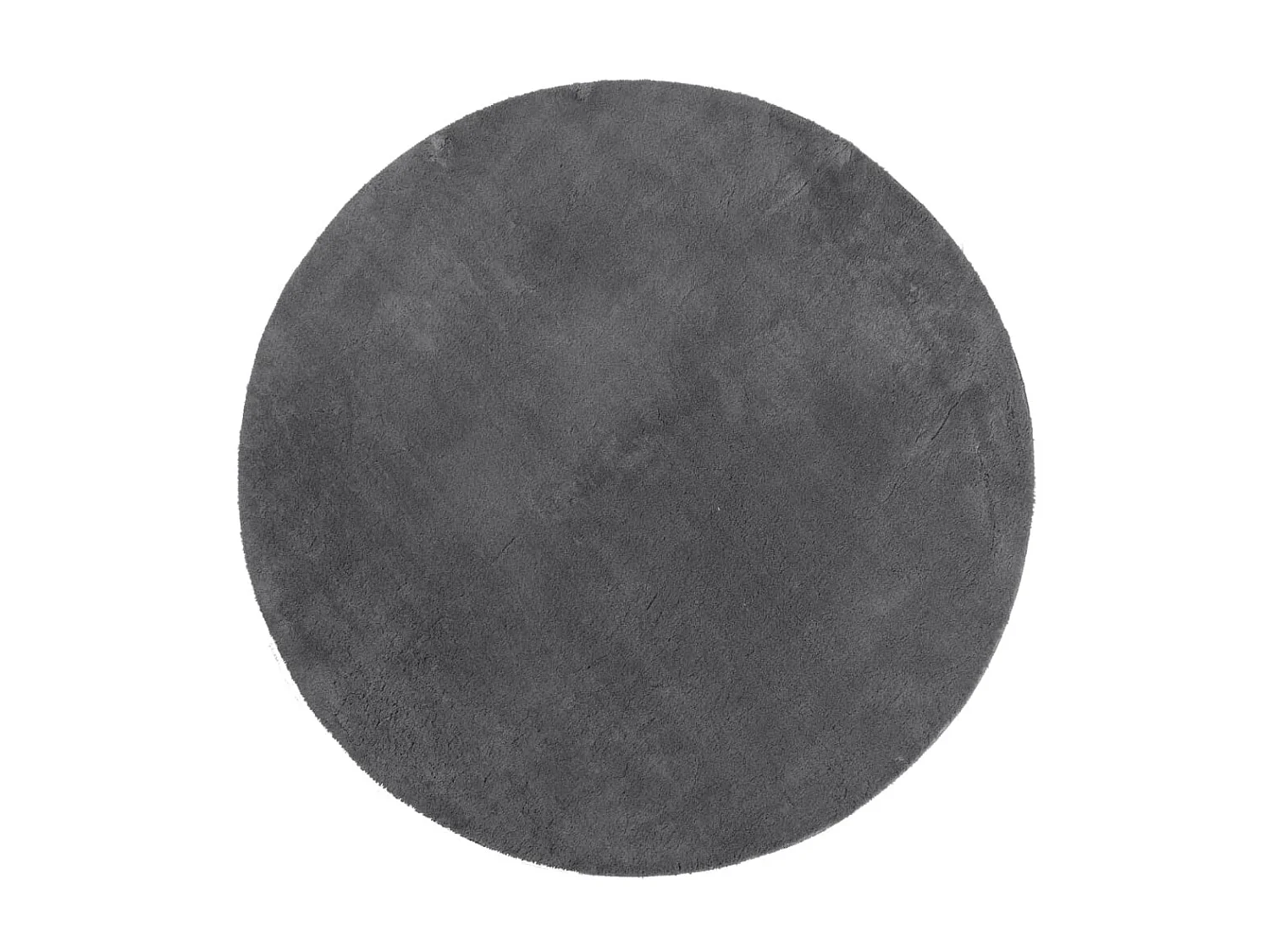 Tapis HUARTE à poils courts doux et lavable anthracite Ø 100 cm QBH32338