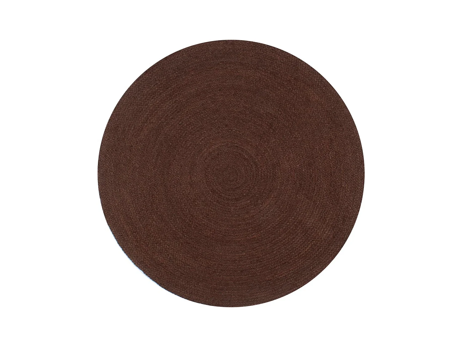 Tapis fait à la main Jute Rond 150 cm Marron QBH36471