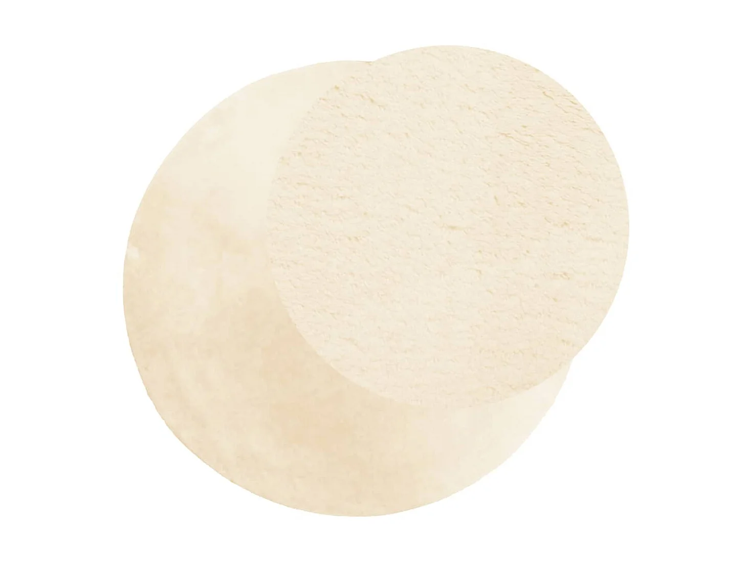 Tapis HUARTE à poils courts doux et lavable crème Ø 200 cm QBH91359