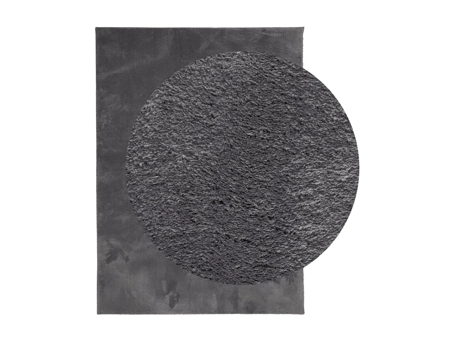 Tapis HUARTE à poils courts doux lavable anthracite 160x230 cm QBH22666