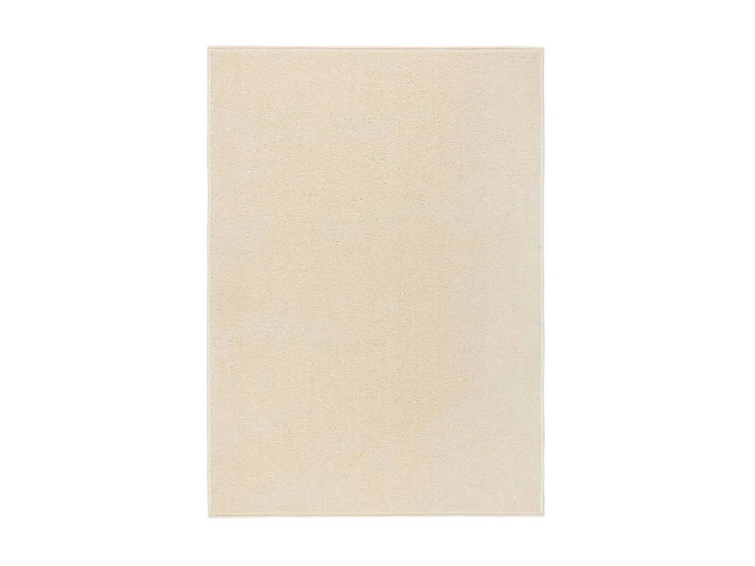 Tapis à poils courts 140x200 cm Crème QBH95499